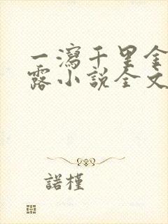 一泻千里金银花露小说全文免费阅读