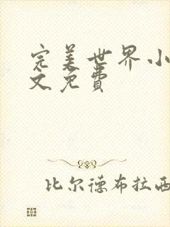 完美世界小说全文免费