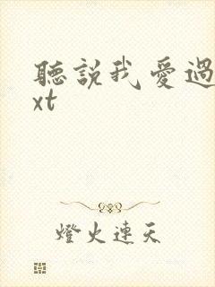听说我爱过你txt封面