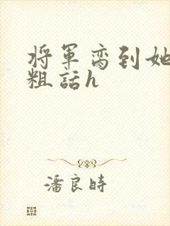 将军脔到她哭h粗话h