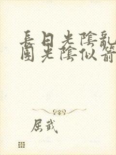 长日光阴乱作一团光阴似箭免费阅读封面