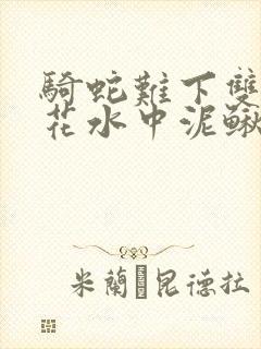 骑蛇难下双金银花水中泥鳅