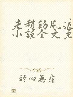 老赵的风流人生小说全文免费阅读