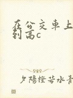 在公交车上被弄到高c