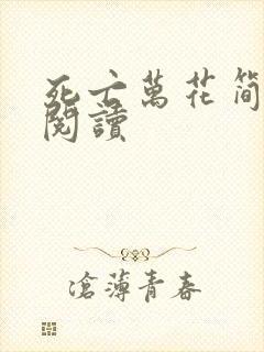 死亡万花简小说阅读封面