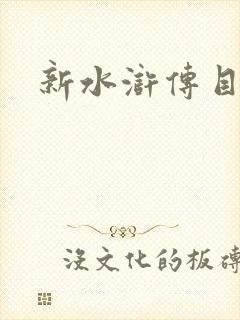 新水浒传目录
