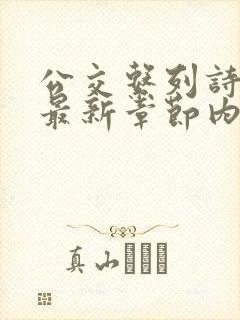 公交系列诗晴的最新章节内容