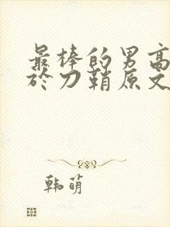 最棒的男高中生于刀鞘原文阅读