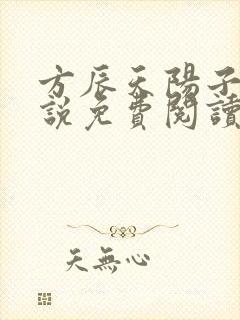 方辰天阳子的小说免费阅读