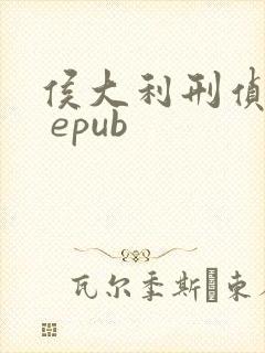 侯大利刑侦笔记 epub