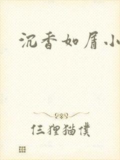 沉香如屑小说封面