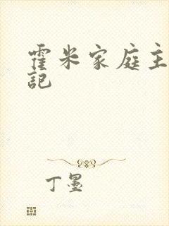 霍米家庭主妇日记