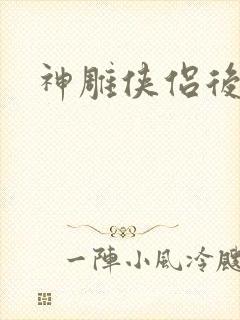 神雕侠侣后传封面