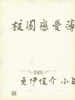 校园恋爱薄封面