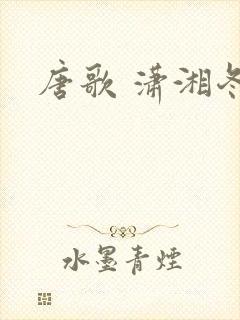 唐歌 潇湘冬儿封面