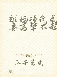 离婚后我成了前妻高攀不起的神