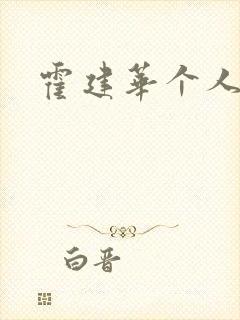 霍建华个人简历封面