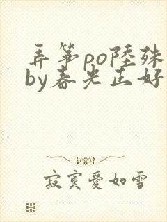 弄筝po陆殊词by春光正好