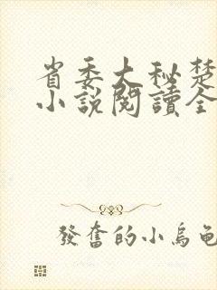 省委大秘楚东恒小说阅读全文