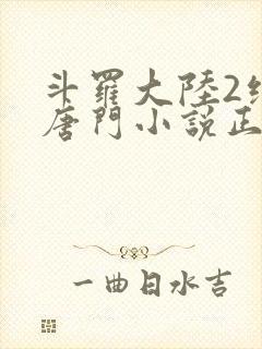 斗罗大陆2绝世唐门小说正版