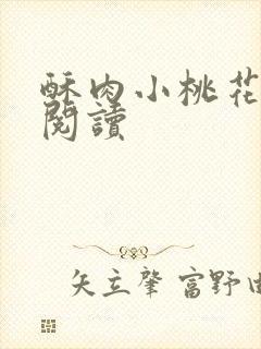 酥肉小桃花全文阅读