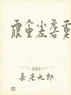 两个小兔子在衣服里左右晃