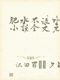 肥水不流外人田小说全文免费阅读1