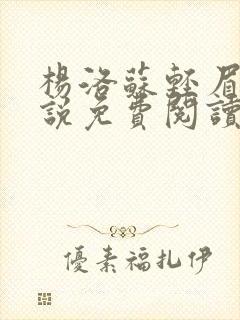 杨洛苏轻眉笔小说免费阅读封面