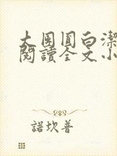 大团圆白洁免费阅读全文小说