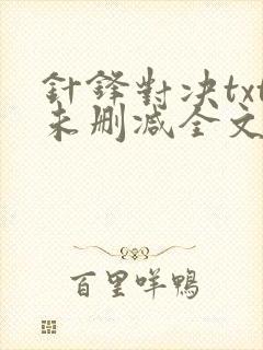 针锋对决txt未删减全文+番外百