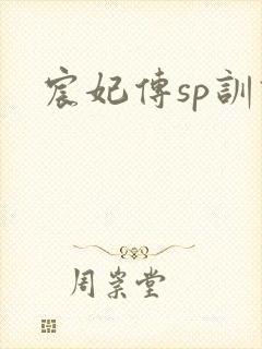 宸妃传sp训诫封面