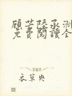 顾芒陆承洲小说免费阅读全文免费阅读下载封面