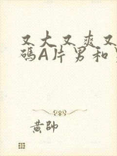 又大又爽又黄无码A片男和男