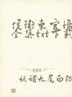 侯卫东官场笔记全集txt下载