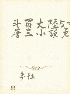 斗罗大陆5重生唐三小说免费阅读封面