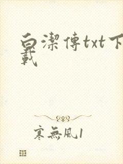 白洁传txt下载