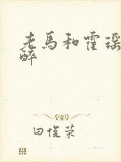 老马和霍瑶瑶喝醉