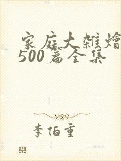 家庭大杂烩小说500篇全集