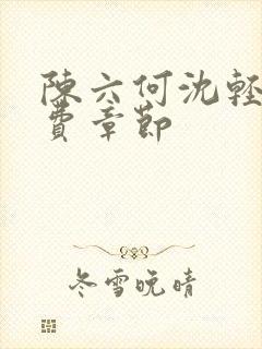 陈六何沈轻舞免费章节