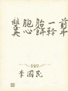 双胞胎一前一后夹心饼干年下封面