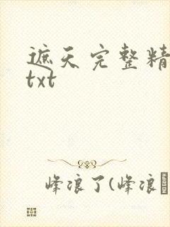 遮天完整精校版txt