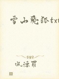 雪山飞狐txt