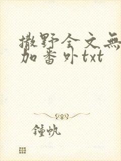 撒野全文无删减加番外txt