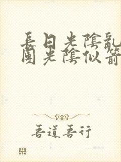 长日光阴乱作一团光阴似箭笔趣