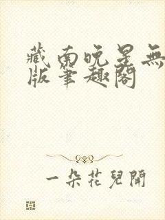 藏南晚星无删减版笔趣阁