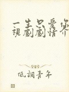 一生只爱你 电视剧剧情介绍