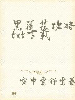 黑莲花攻略手册txt下载