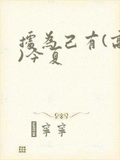 据为己有(高干)今夏封面