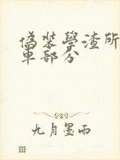 伪装学渣所有开车部分