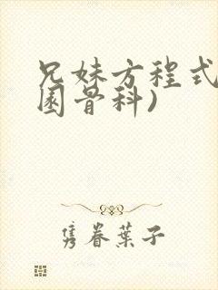 兄妹方程式(校园骨科)封面